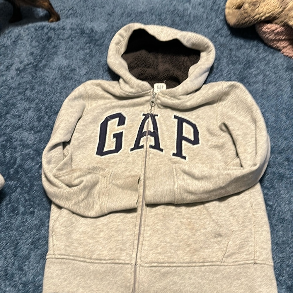 Gap full zip kids sweater, Sherpa lining